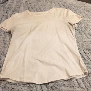 White short sleeve tee shirt.